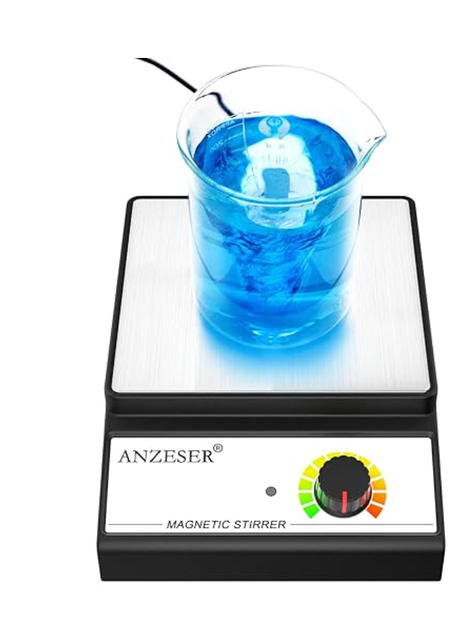 Magnetic Stirrer w/Stir Bar, 3000RPM Magnetic Stir Plate, Max Capacity 3000mL Magnetic Mixer (No Heating)